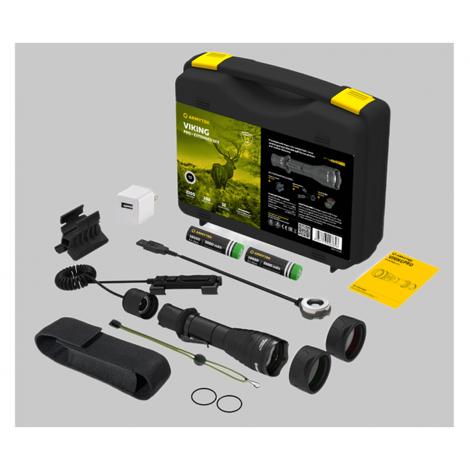 Набор для охоты ARMYTEK VIKING PRO MAGNET USB EXTENDED SET WHITE F07702C
